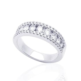 14K White Gold 1.15ct Diamond Round Brilliant Channel Set Wedding Band (1.15ct, SI, G-H): Jewelry