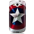 Disney IP1857 - Carcasa r�gida de PVC para Samsung Galaxy S3, dise�o del escudo del Capit�n Am�rica, color blanco