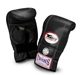 Twins Special Padded Wrist Bag Gloves Open Thumb (Black) (XL)