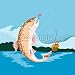 Wallmonkeys Peel and Stick Wall Decals - Fly Fishing and What a Catch - Removable Graphic