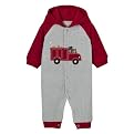 Just One Year Red/Gray NBB Firetruck Jumpsuit - 3 Months