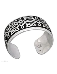 Sterling silver cuff bracelet, Trellis