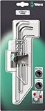 Wera Hexagon 950 PKL/9 SB L-Key Set, BlackLaser, Ballpoint Hex Key, 9 Piece by Wera
