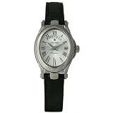 Seiko, Ladies, Premier, White Dial, Black Leather Strap Watch #SXD795