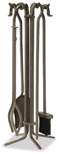 Uniflame 5 PC Bronze Fireset with Crook handles