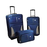 American Tourister Luggage Fieldbrook Three Piece Set Bag, Cobalt Blue, 3 Piece Nested Set