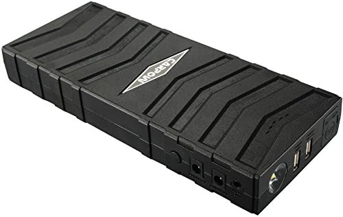 CARPOW Car jump starter booster super capacity 18600mAh Peak Current 600A Battery keep lighting 120 hours Portable power bank with Built-in Flashlight and Safety Protection