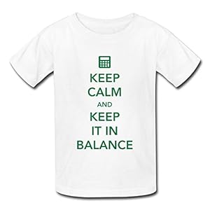 Fashion Organic Cotton Keep Calm Keep It Balance Teenage T-Shirt