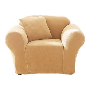 Stretch Pique Chair Slipcover - Antique Gold