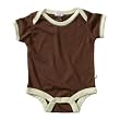 Babysoy Short Sleeve Basic Bodysuit , Chocolate 6-12 Months