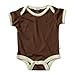 Babysoy Short Sleeve Basic Bodysuit , Chocolate 3-6 Months