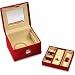Jewelry : Large Red Satin Jeweled Jewelry Case