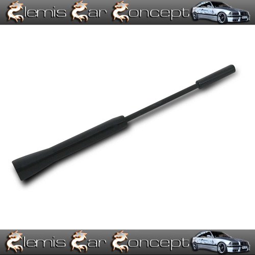 Auto Antenne Alu 16V schwarz 170mm mit 2 Adaptern 