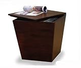 FTS - Art Deco Cube Tapered Table Antique Walnut Finish 136-190-23