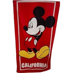 Mickey Mouse Vintage California Disney - Fiber Reactive Pool/Beach/Bath Towel