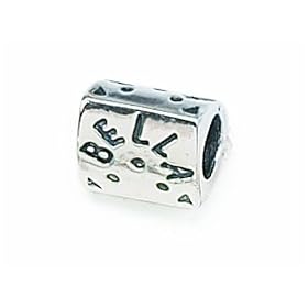 Buy Zable(tm) Sterling Silver Triangular 'Bella' Bead Charm by Finejewelers