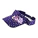 Greatlookz Fashion Glitter Sequin Visor with Flowers for Ladies, Purple with Flowers