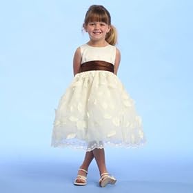 Toddler Girls Special Occasion Dress IVORY Flower Girl BLOSSOM Wedding 2T-4T