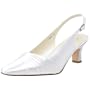 Colorful Creations Women's Trend Slingback Sandal,White Dyeable Satin,11 B(M) US