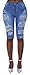 Ermonn Womens High Waist Washed Distressed Denim Shorts Plus Size