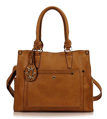 Scarleton Casual Satchel H156325 - Camel