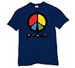 Peace - Navy Blue - Mens Vintage T-Shirt