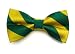 100% Silk Woven Green and Gold Self-Tie Bow Tie
