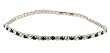 Anklet - A8 - Swarovski (tm) Crystal - Stretch ~ Black and Clear