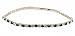 Anklet - A8 - Crystal Stretch ~ Black and Clear