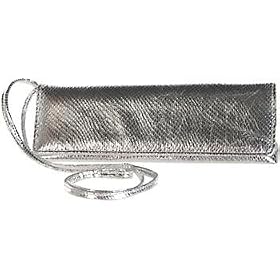 La Regale Flapover Silver Evening Bag SILVER