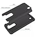 LG K7 Case,LANDFOX Rubber Hybrid Hard Silicone Shockproof Case Cover For LG K7 (Black)