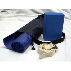 Yoga Kit For Advanced and Professionals - Mat, Foam Blocks, Strap, Mat Bag