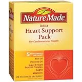 Nature Made Heart Health/Heart Support Pack w/Fish Oil, Flaxseed Oil, CoQ10 60 Packets
