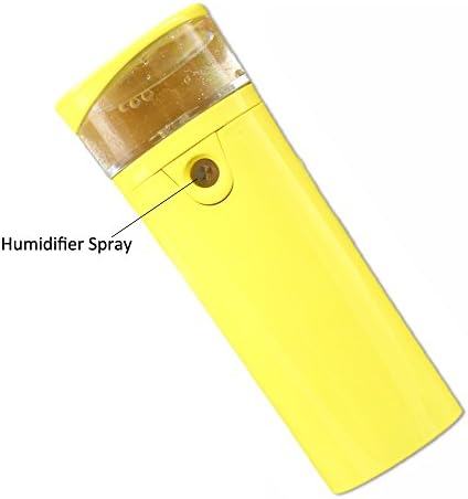 DreamL Multifunctional 2-in-1 Air Purifier Nanometer Mist Spray Humidifier 2600mAh Power Bank External Battery Charger for Smart Devices (Yellow)
