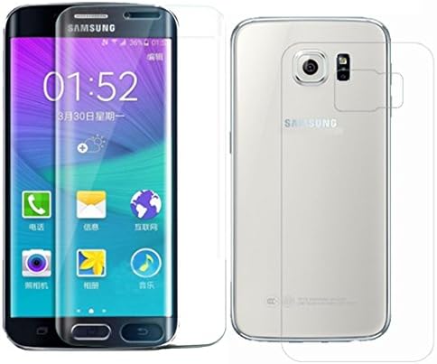 [Liyux] Samsung S6 Edge Plus Screen Protector [Front+back] 3D Glass Screen Protector Full Coverage 5.7" Hd / Definition Invisible (Transparent)