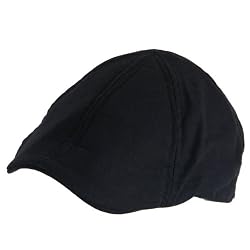 Summer Linen Duck Bill Curved Ivy Cabby Hat Black Medium Large