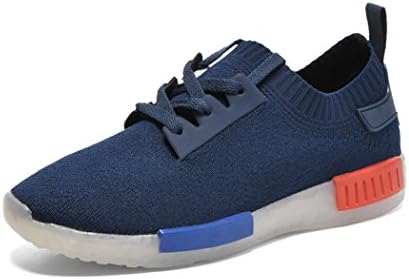 MINMAI Men&amp;Women's Fashion 7 Colors Light UP Sneakers,USB Charging LED Fashing Shoes blue Size43