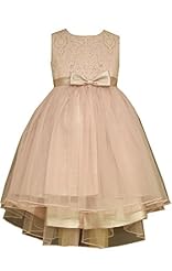 Girls Nylon/Tulle Jacquard  Dress