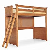 Twin Lea My Place Wood Loft Bunk Bed in Maple Finish
