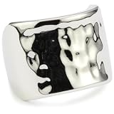 ELLE Jewelry Sterling Silver Hammered Ring