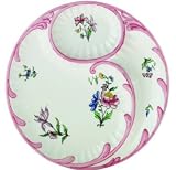 Artichoke Plate Floral Pattern Set of Two