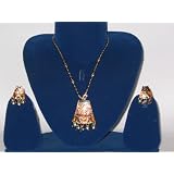Antique Gold Finish Mewa Style Ethnic Jewelery Set 3pc