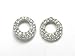 Crystal Small Donut Earrings Fashion Jewelry