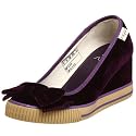 Sugar Women's Black Tie Pie Velvet Wedge