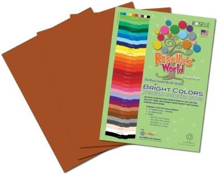 Roselle Bright Colors Suphite Construction Paper, 9 x 12 Inches, Brown, 50 Sheets Per Package (71301) by Roselle Bright Colors