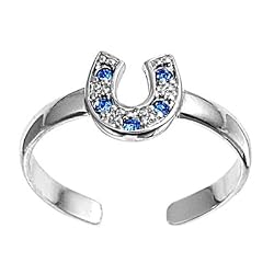 Sterling Silver Fashion Toe Ring - Fleur De Lise with Pink and Clear CZ - 2mm Band Width