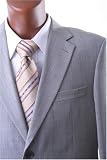 Men's Super 140's 100% Wool Single Breasted 2 Button Gray Microcheck Dress Suit Flat Front***New for the Season!!!