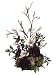 39 Elegant Artificial Mauve & Burgundy Magnolia Silk Flower Arrangement