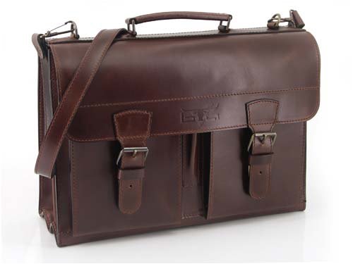 SATTELLEDER Aktentasche Lehrertasche XXL LEDER glatt
