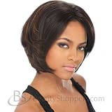 Milky Way 100% Human Hair Lace Front Wig - AMORA - 1B